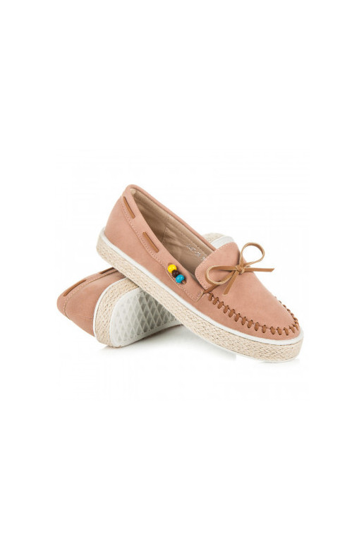 Mocassins de camurça rosa