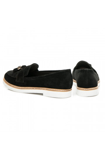 Mocassins de camurça preta 2