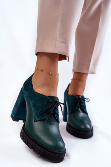 Botas de camurça com plataforma na cor verde Carisa 2