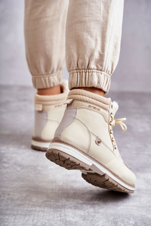 Botas quentes cor bege Liv
