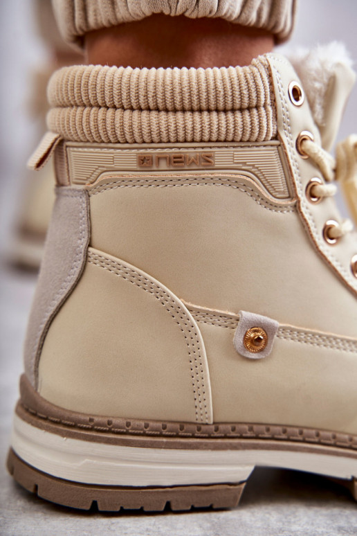 Botas quentes cor bege Liv