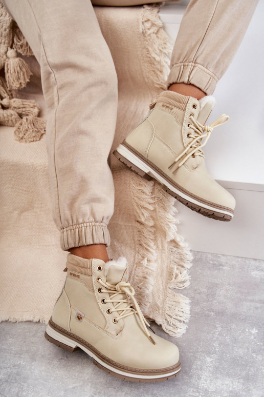Botas quentes cor bege Liv