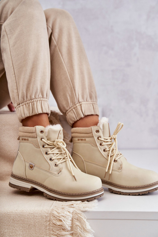 Botas quentes cor bege Liv