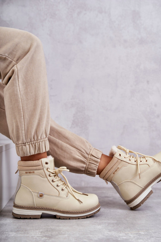 Botas quentes cor bege Liv