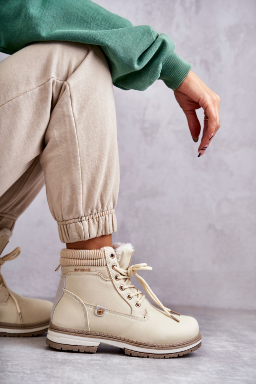 Botas quentes cor bege Liv