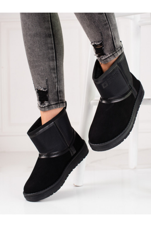 Botas de neve femininas pretas de camurça BIG STAR