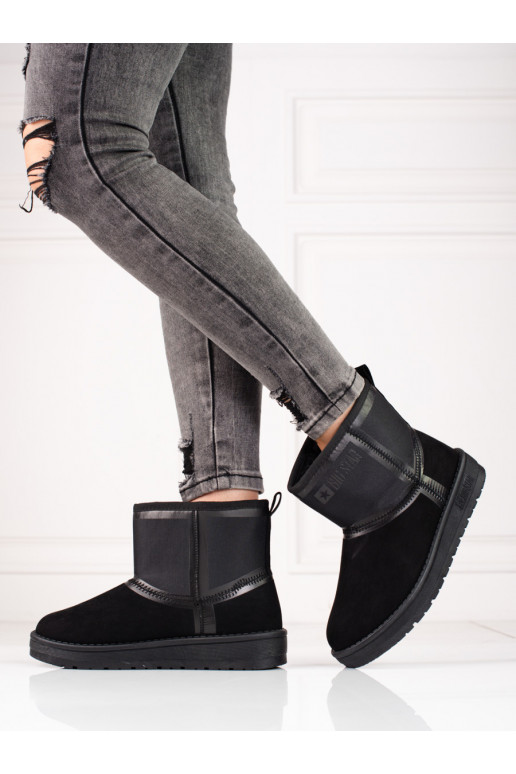 Botas de neve femininas pretas de camurça BIG STAR