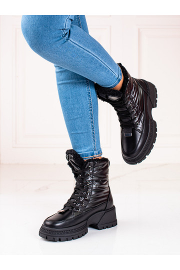 Botas de neve femininas com...
