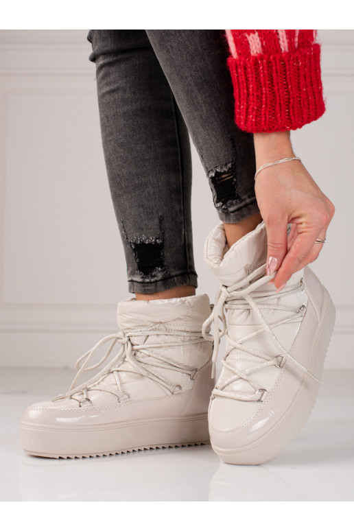 Botas de neve femininas shelovet bege...