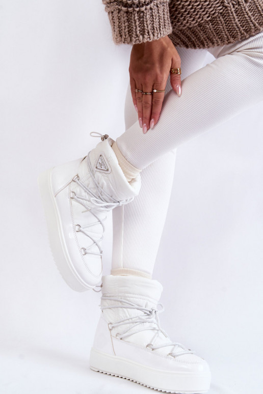 Botas de neve com atacadores na cor...