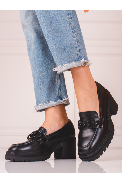 Sapatos mocassins pretos Vinceza para mulheres