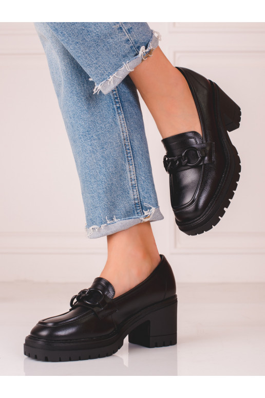 Sapatos mocassins pretos Vinceza para mulheres