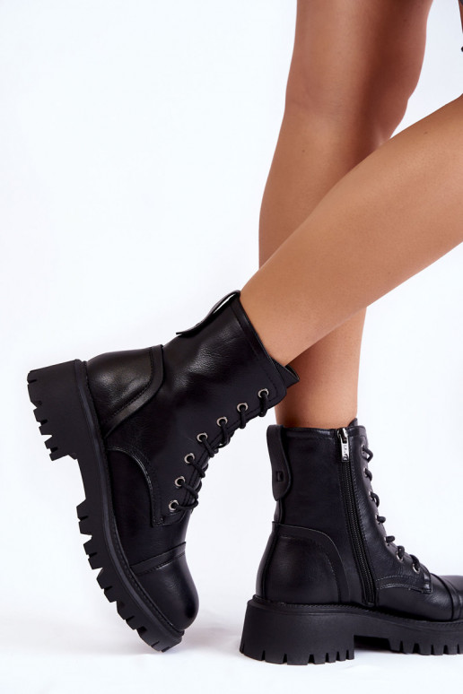 Botas pretas aquecidas femininas