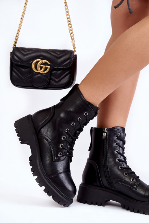 Botas pretas aquecidas femininas