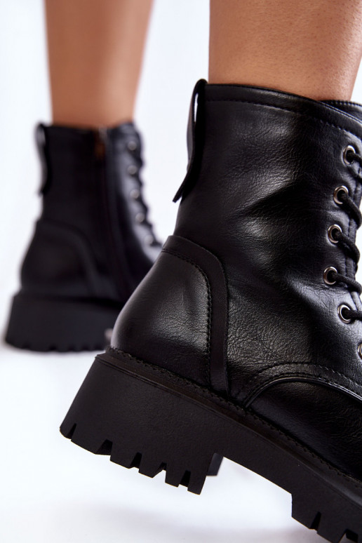 Botas pretas aquecidas femininas