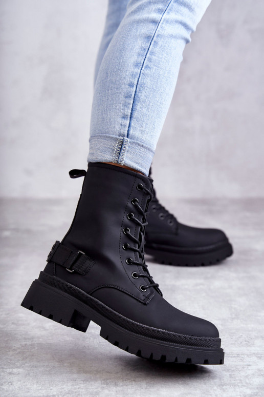 Botas aquecidas com zíper na cor preta Fabiola