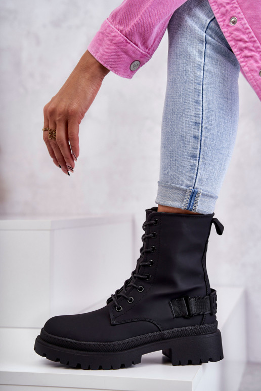 Botas aquecidas com zíper na cor preta Fabiola