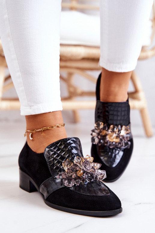 Botas Davine de camurça preta com... Botas Davine de camurça preta com...