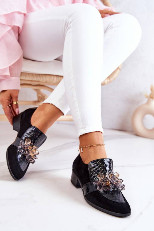 Botas Davine de camurça preta com... Botas Davine de camurça preta com...