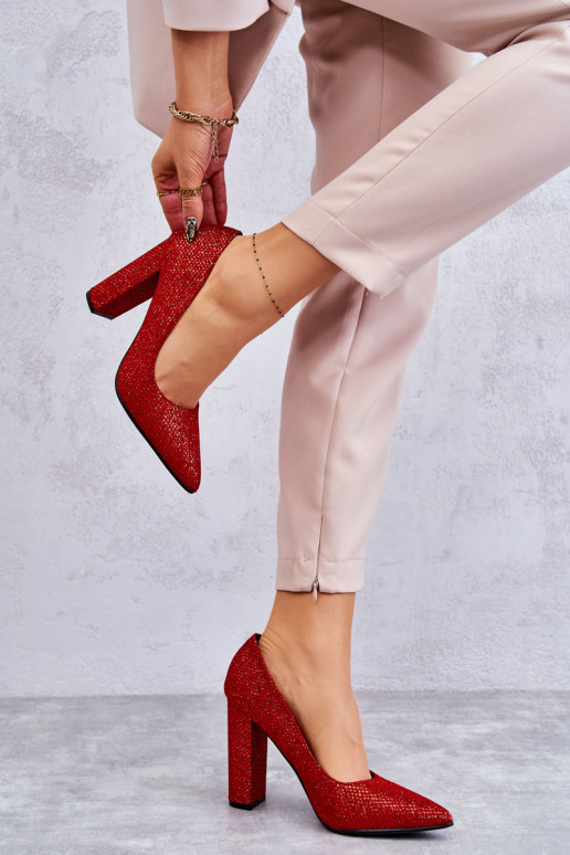 Sapatos vermelhos brilhantes de salto alto Elmira