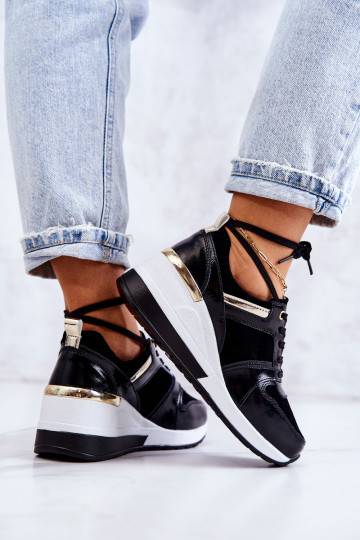 Calçado desportivo preto - branco Rayana para mulher 2