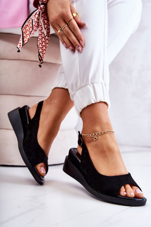 Sandálias Camille de camurça com... Sandálias Camille de camurça com...