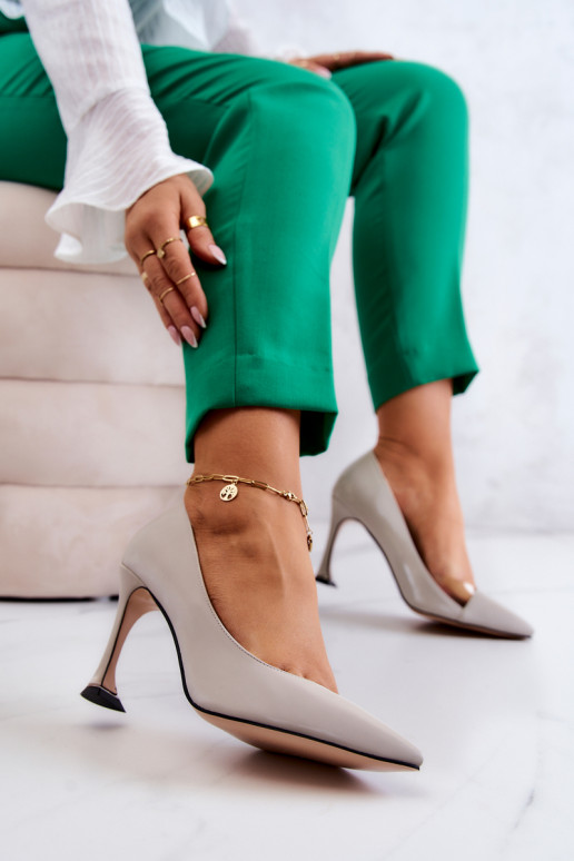 Salto alto cinza Tamira para mulher