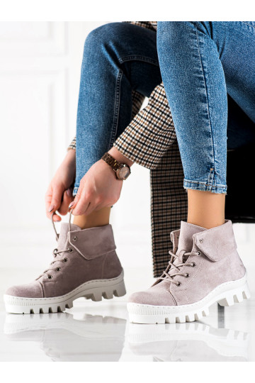 Botas femininas roxas...