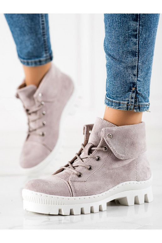 Botas femininas roxas claras S.Barski Botas femininas roxas claras S.Barski