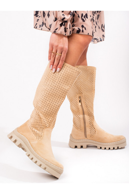 Sapatos longos para mulher Potocki cor bege