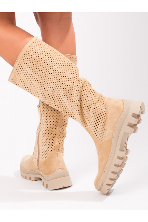 Sapatos longos para mulher Potocki cor bege