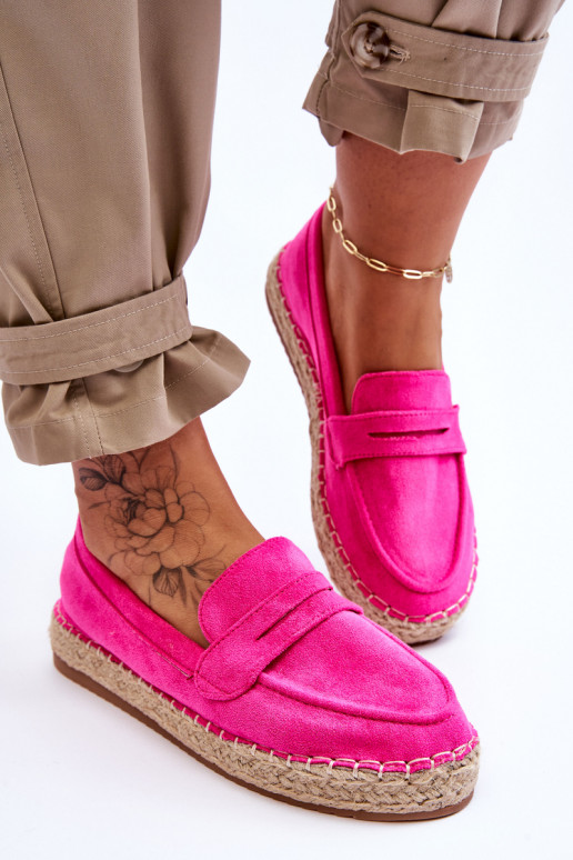 Alpercatas Keyla de camurça brilhante em rosa