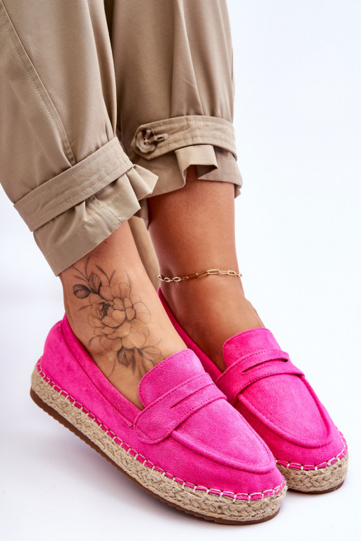 Alpercatas Keyla de camurça brilhante em rosa