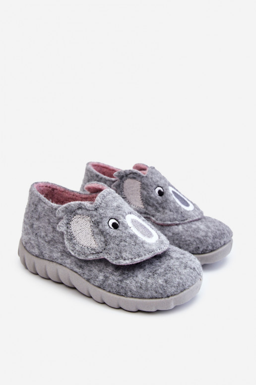 Chinelos infantis Befado Koala cinza