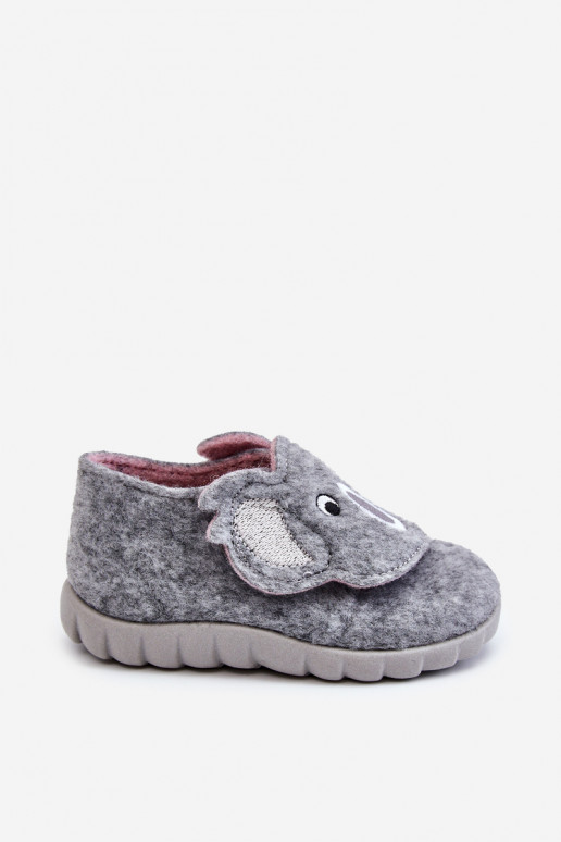 Chinelos infantis Befado Koala cinza
