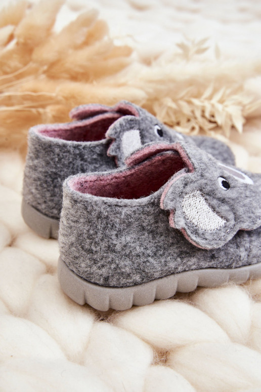 Chinelos infantis Befado Koala cinza