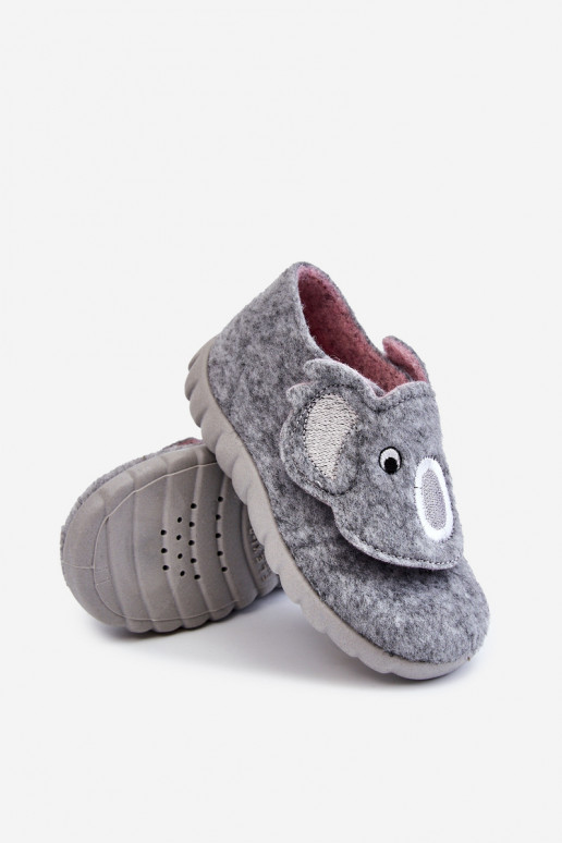 Chinelos infantis Befado Koala cinza