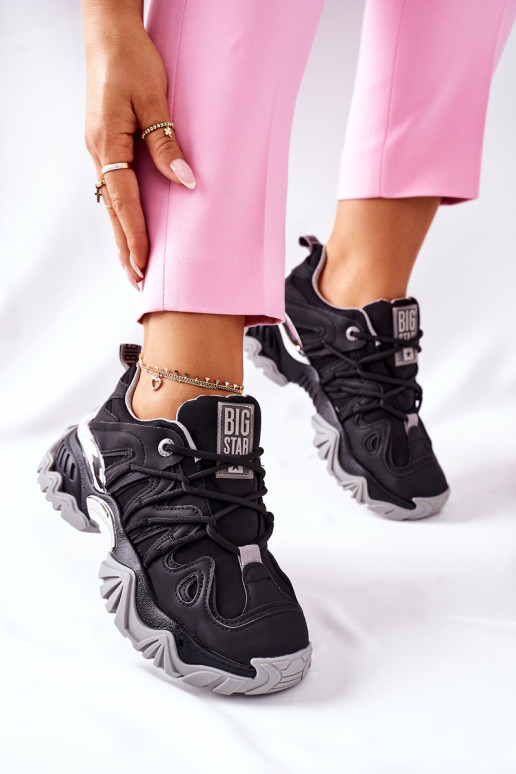 Sapatos esportivos pretos Memory Foam...