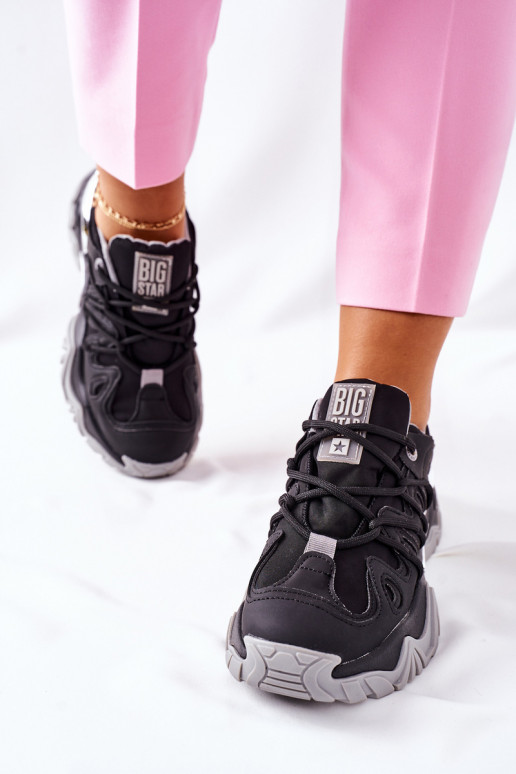 Sapatos esportivos pretos Memory Foam...