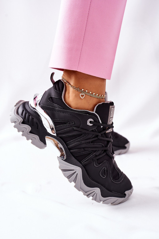 Sapatos esportivos pretos Memory Foam...