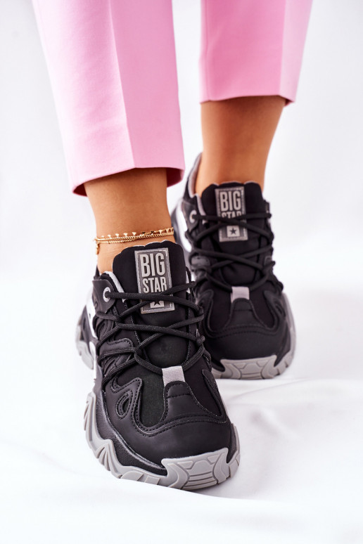 Sapatos esportivos pretos Memory Foam...