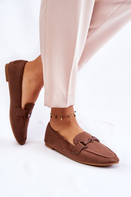 Mocassins com enfeites marrom Santi
