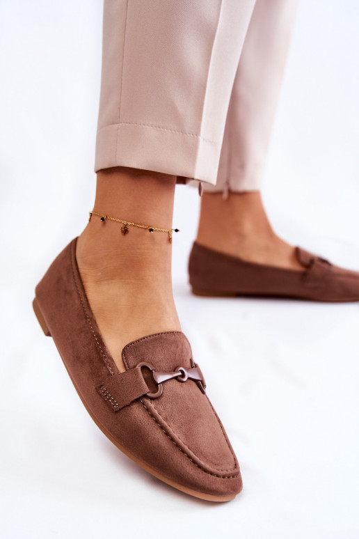 Mocassins com enfeites marrom Santi