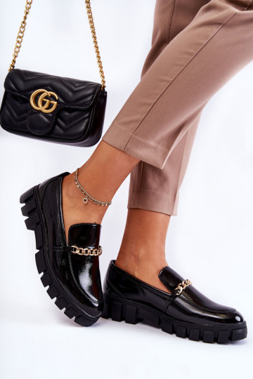 botas de couro envernizado...