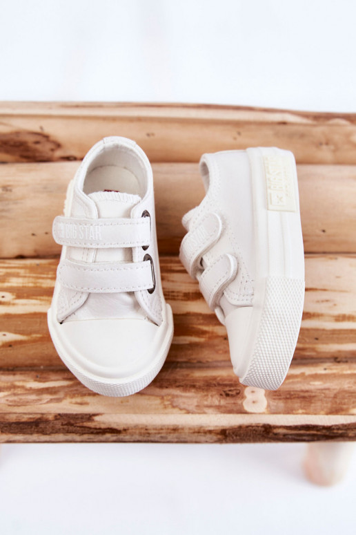 Calçado infantil branco de lazer BIG STAR com fechos adesivos