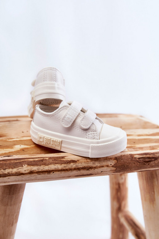 Calçado infantil branco de lazer BIG STAR com fechos adesivos