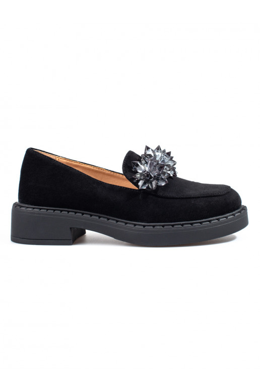 Mocassins de camurça preta Potocki