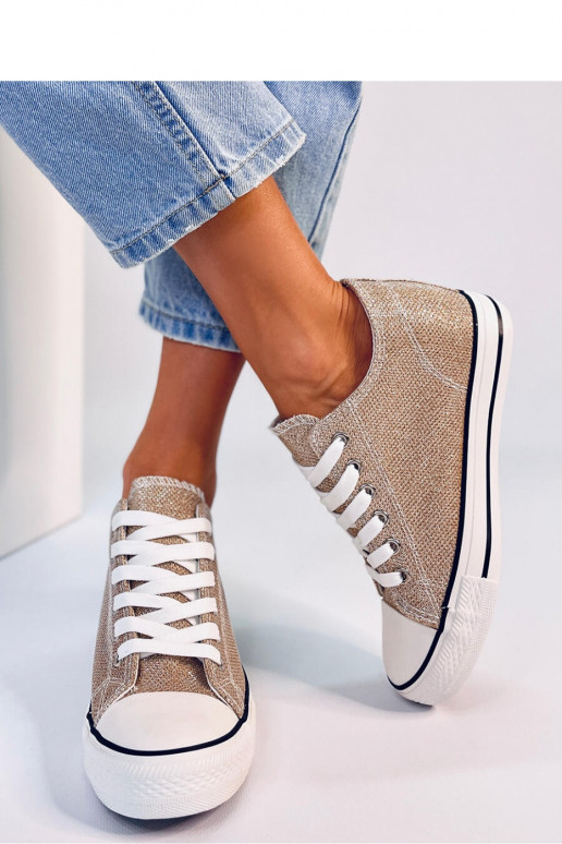 Sapatos plataforma casuais bege