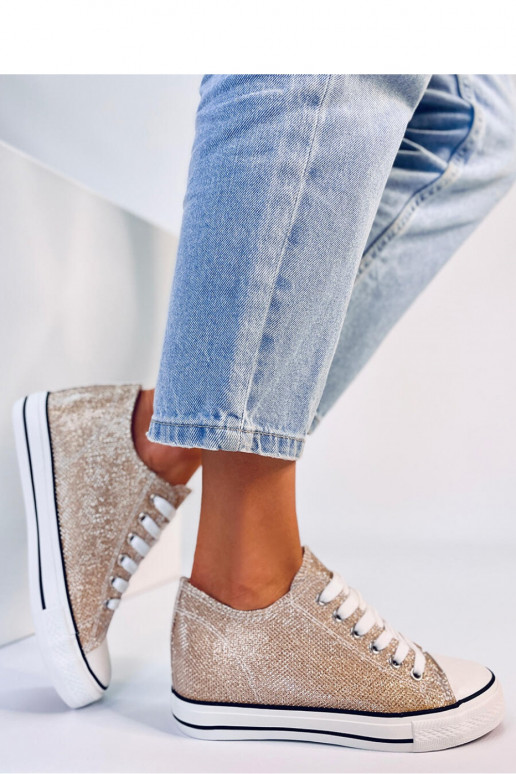 Sapatos plataforma casuais bege