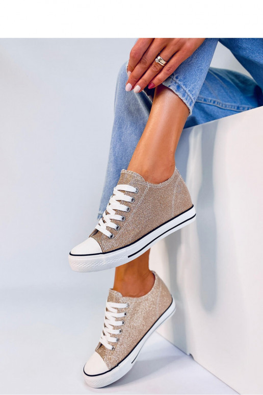 Sapatos plataforma casuais bege